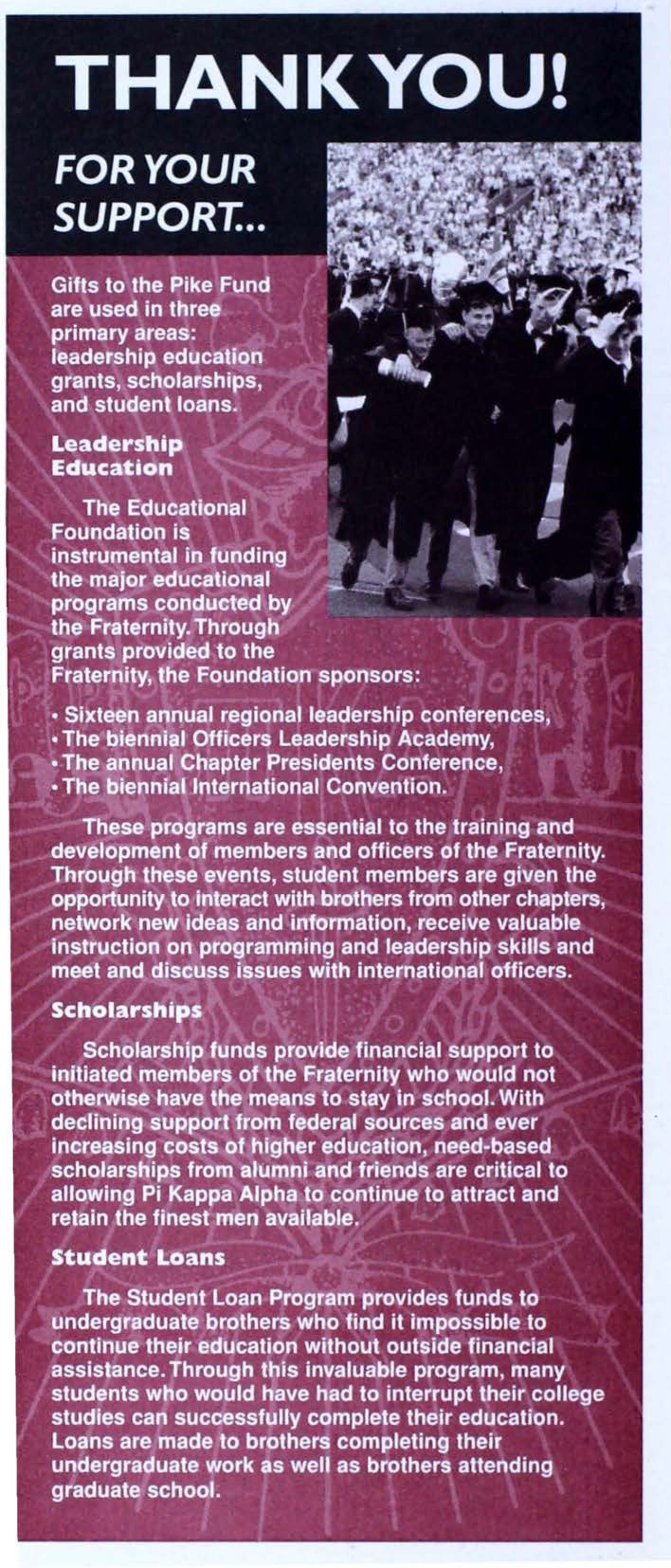 Thank You! For Your Support...